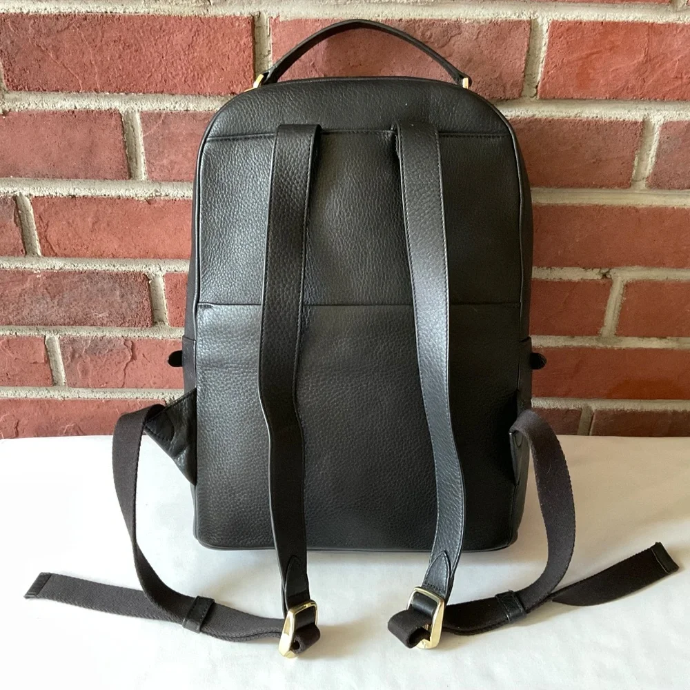 Henri Bendel Soho Black Pebble Leather Backpack